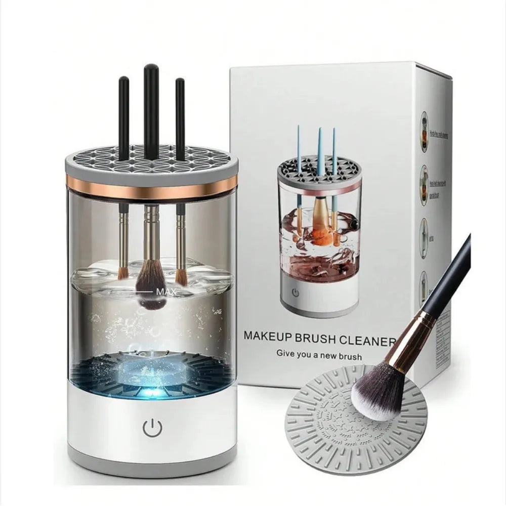 Electric Makeup Brush Cleaner – Sonic Vibration, USB Rechargeable & Deep Cleaning