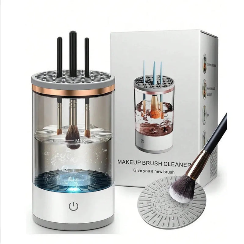 Electric Makeup Brush Cleaner – Sonic Vibration, USB Rechargeable & Deep Cleaning