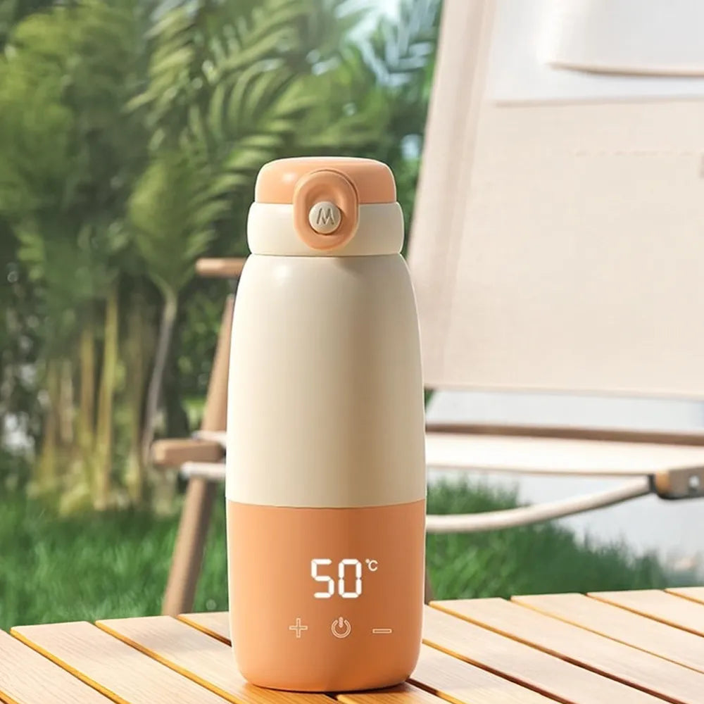 Electric Portable Thermostatic Water Boiling Cup 300ML-Autumn Orange