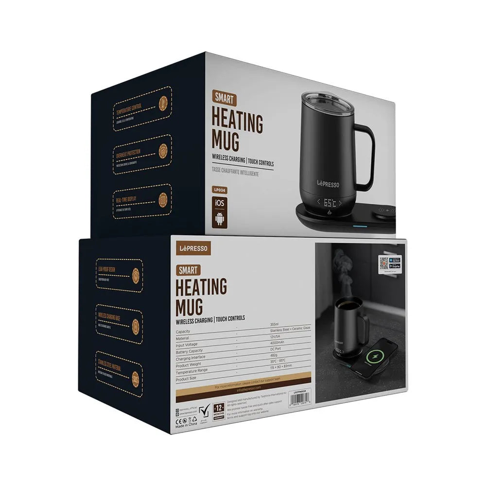 Lepresso Smart Heating Mug – Black
