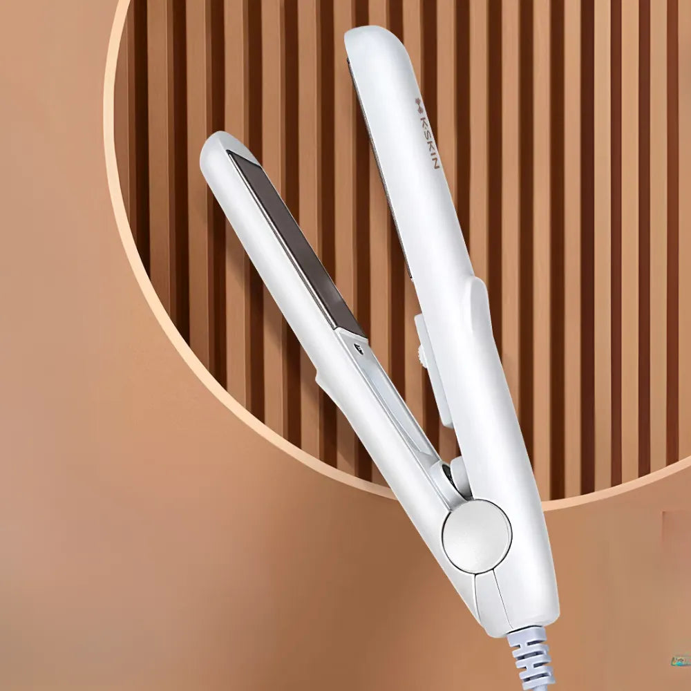 K·SKIN Mini Hair Straightener & Curler – Fast Heating, Ceramic Plate, Compact & Portable, 180°C