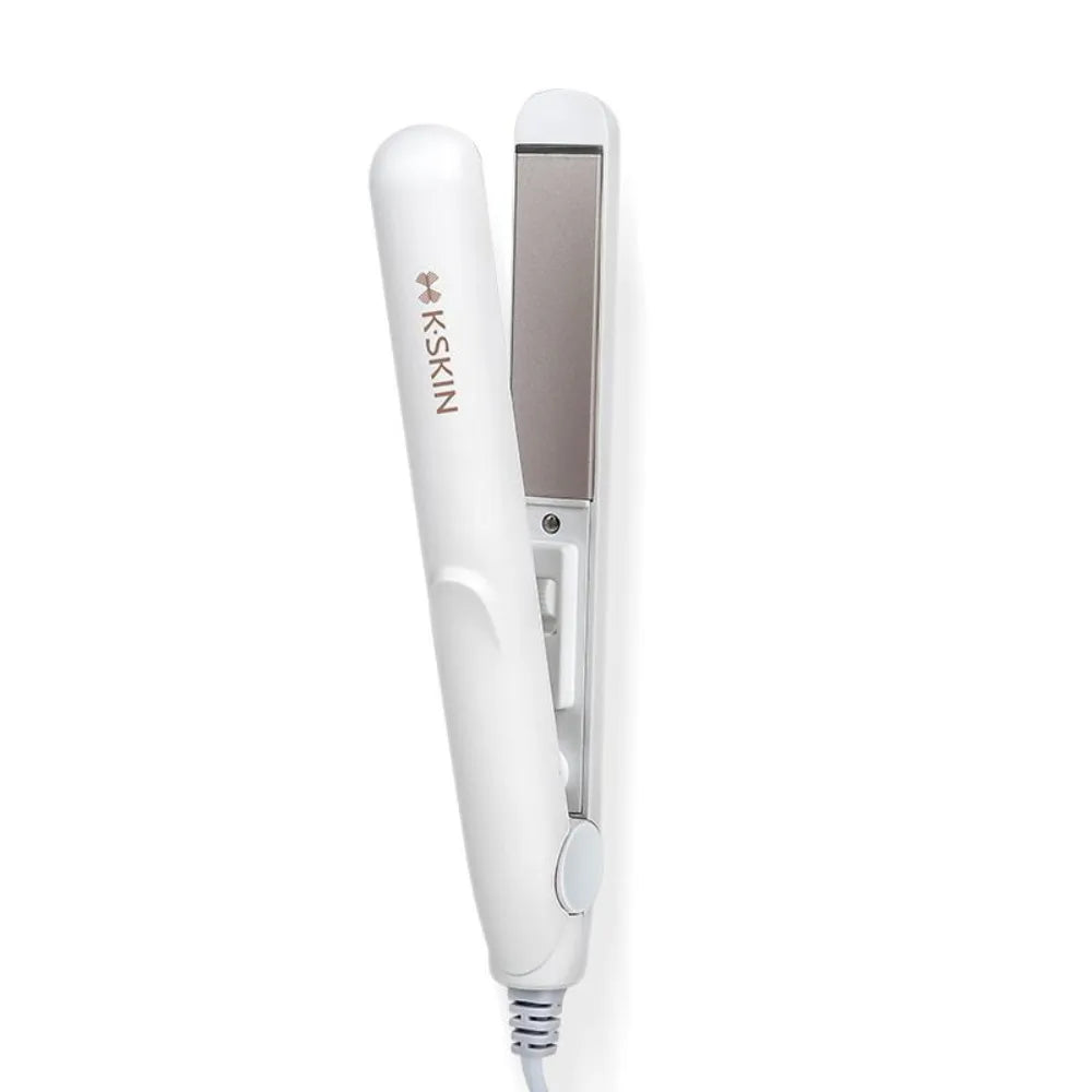 K·SKIN Mini Hair Straightener & Curler – Fast Heating, Ceramic Plate, Compact & Portable, 180°C