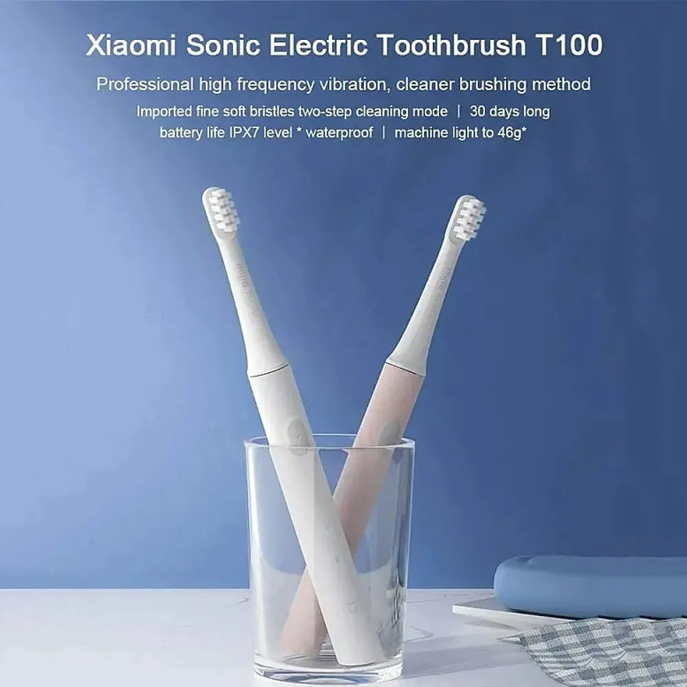 Xiaomi T100 Mijia Sonic Electric Toothbrush Dual Cleaning Modes USB Rechargeable - White