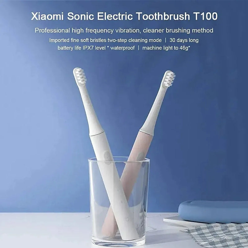 Xiaomi T100 Mijia Sonic Electric Toothbrush Dual Cleaning Modes USB Rechargeable - White