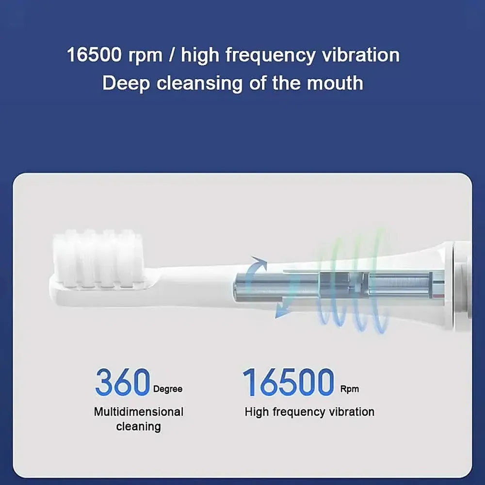 Xiaomi T100 Mijia Sonic Electric Toothbrush Dual Cleaning Modes USB Rechargeable - White