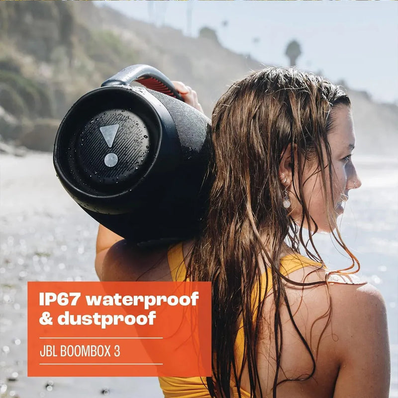 JBL Boombox 3 Portable Speaker up to 24 Hours of Battery Life – Black
