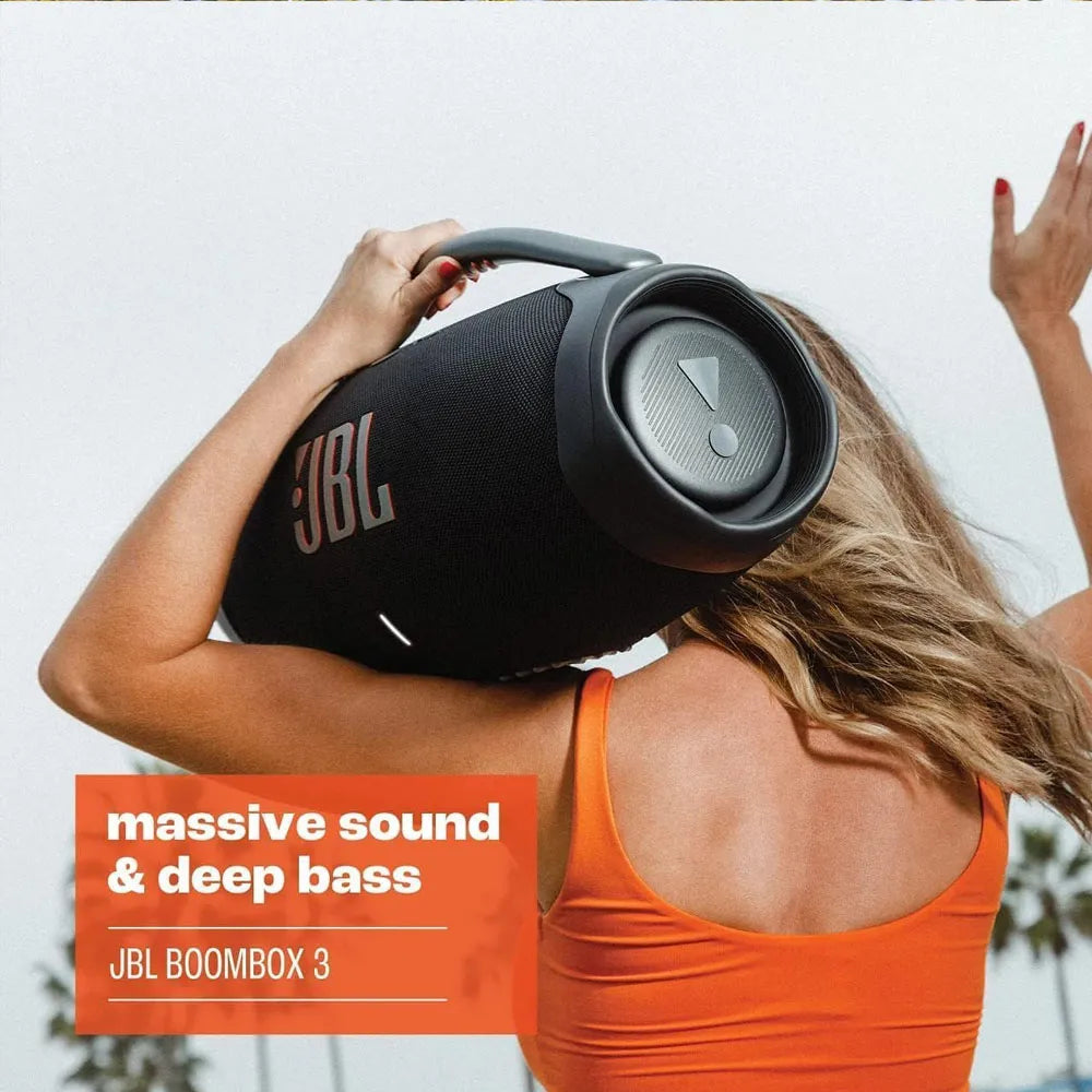JBL Boombox 3 Portable Speaker up to 24 Hours of Battery Life – Black