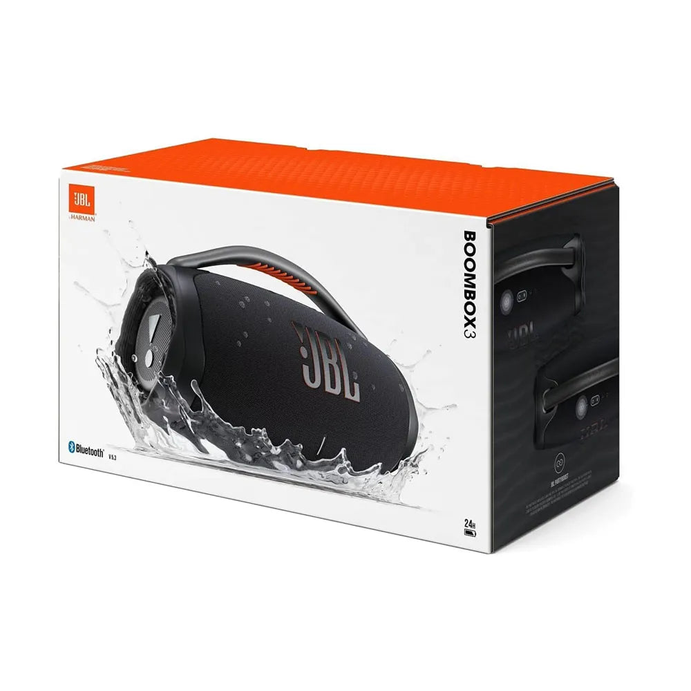 JBL Boombox 3 Portable Speaker up to 24 Hours of Battery Life – Black