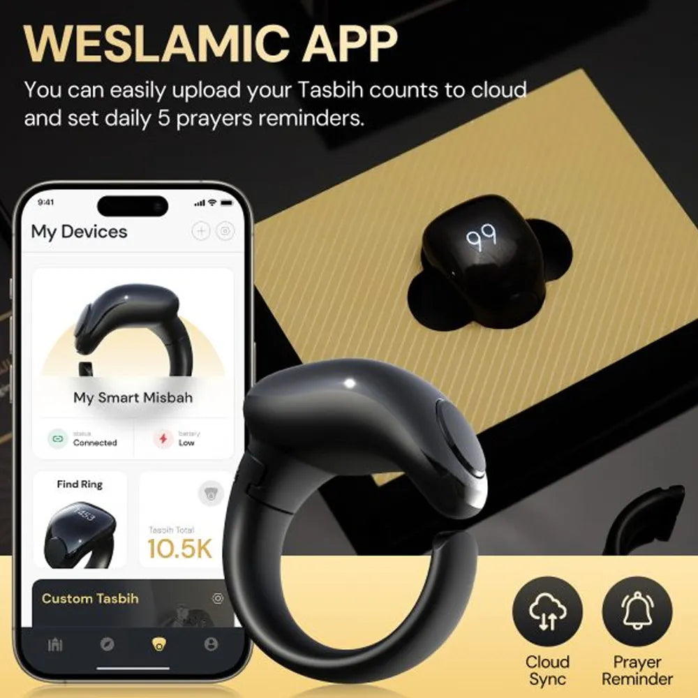 Weslamic iTasbih Ring Salam Magnetic Fast Charging