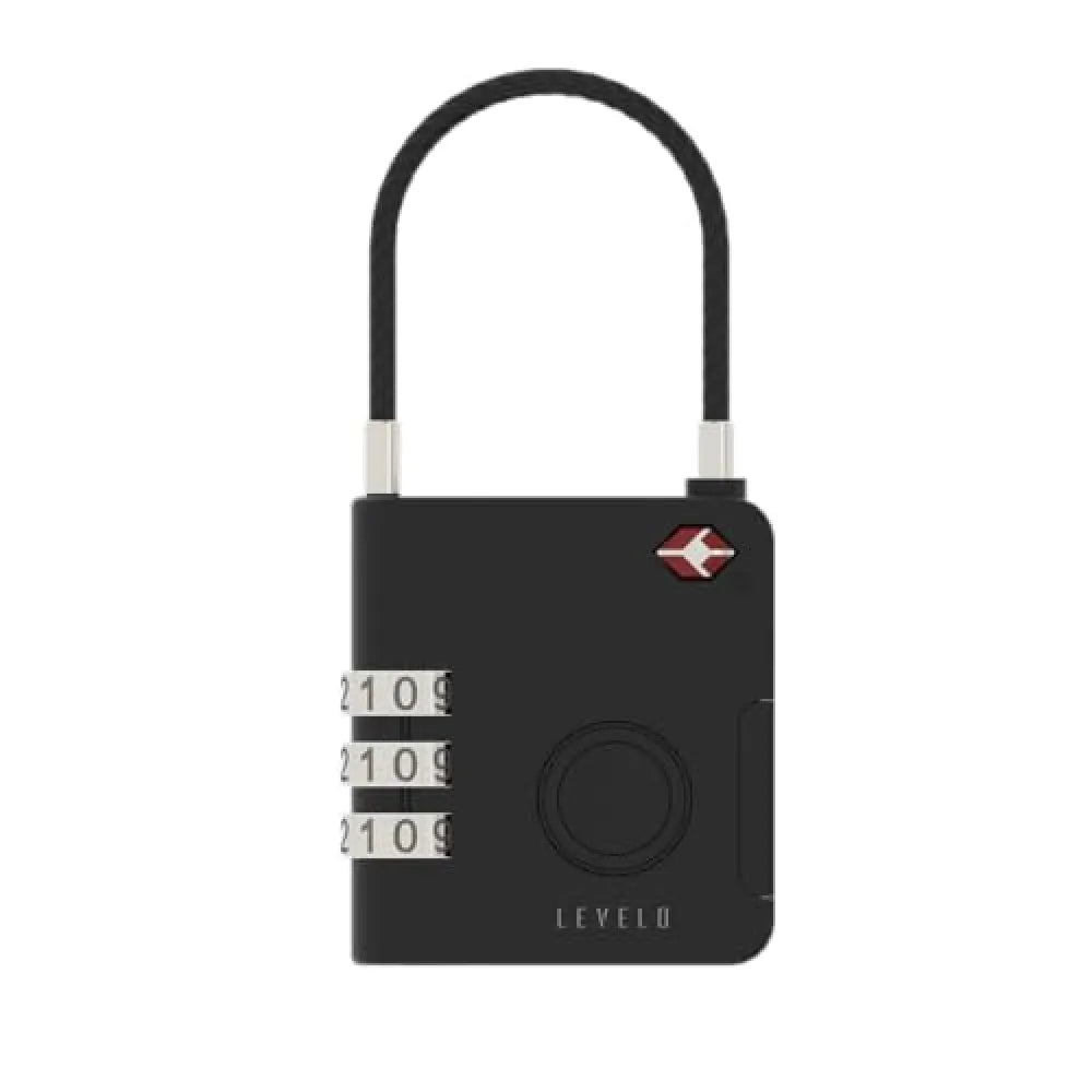 Levelo TabiLock TSA Approved Luggage Lock 120-Day Battery Life – Black
