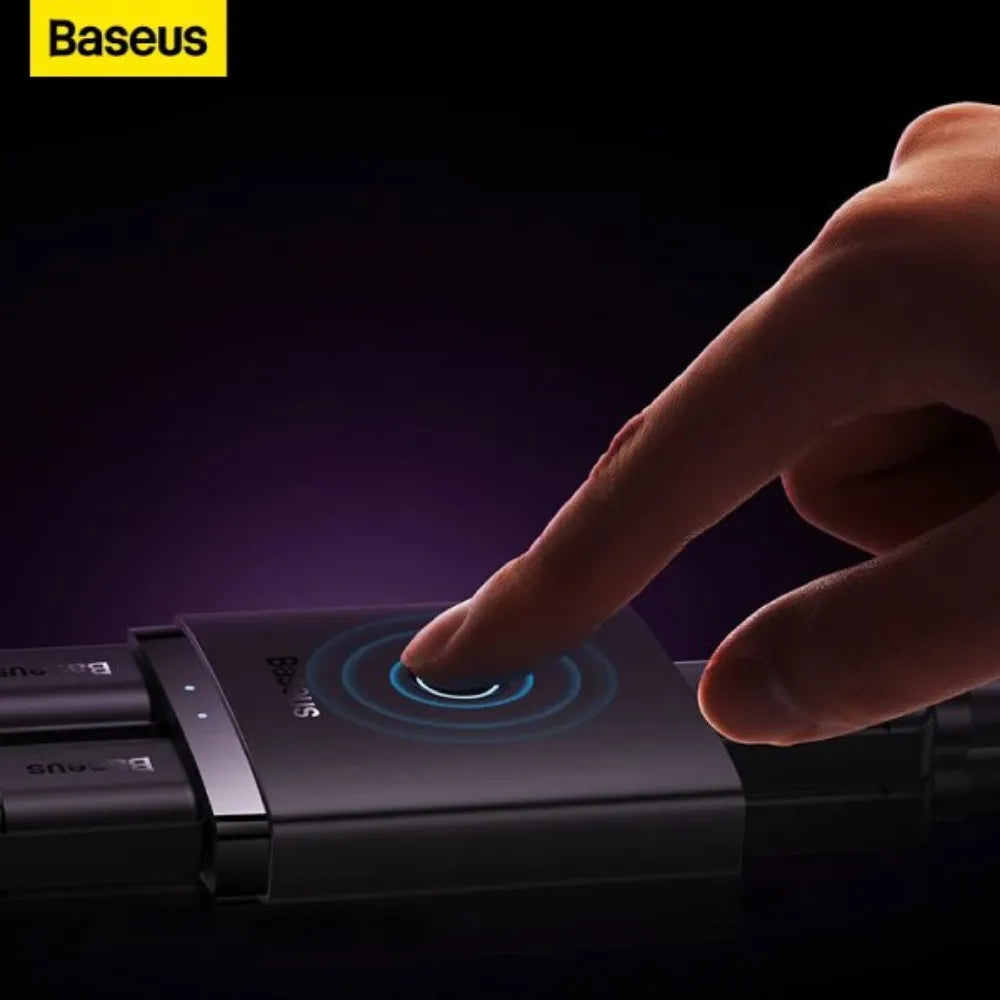Baseus AirJoy Series HDMI Switch 4K@60Hz 2-in-1 Bidirectional with Built-in 1m Cable for Dual Display & Device Switching