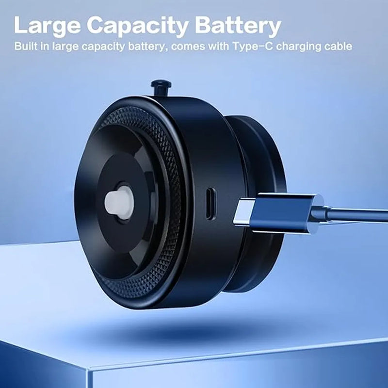 XT60-E 360° Rotatable Wireless Fast Charging With Vacuum Car Mount-Black