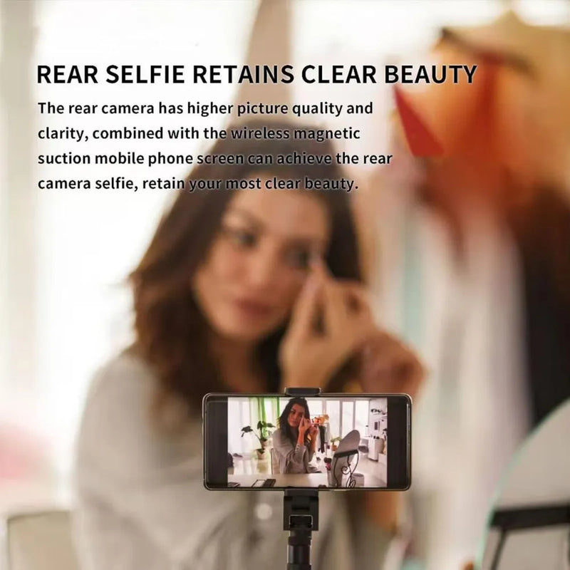 Magnetic Selfie Monitor Screen 4.02" 1080P with 1080mAh Battery – Wireless/Wired Real-Time Rear Camera Display