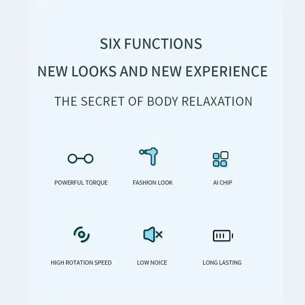 Pocket Fascia Gun T65 – Rechargeable Handheld Mini Massage Gun with 4 Speeds