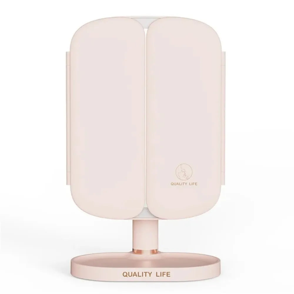 LED Makeup Mirror with Adjustable Brightness & 3X Magnification