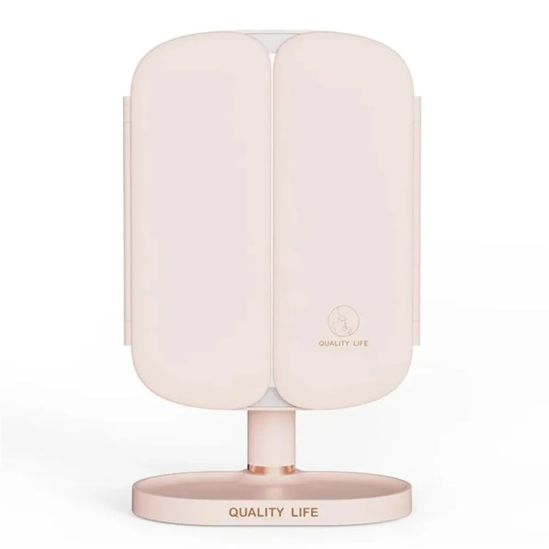 LED Makeup Mirror with Adjustable Brightness & 3X Magnification