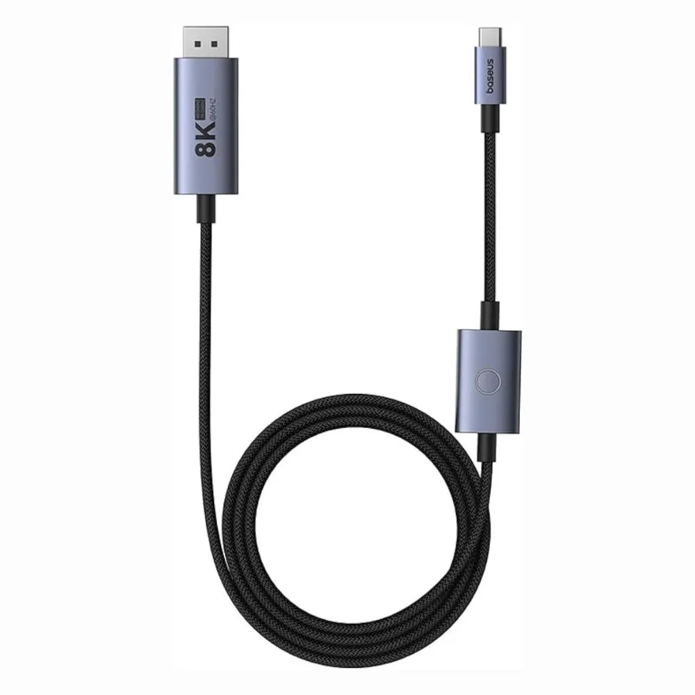 Baseus High Definition Type-C to DP Adapter Cable 8K@60Hz with 100W PD, ON/OFF Button, 1.5M