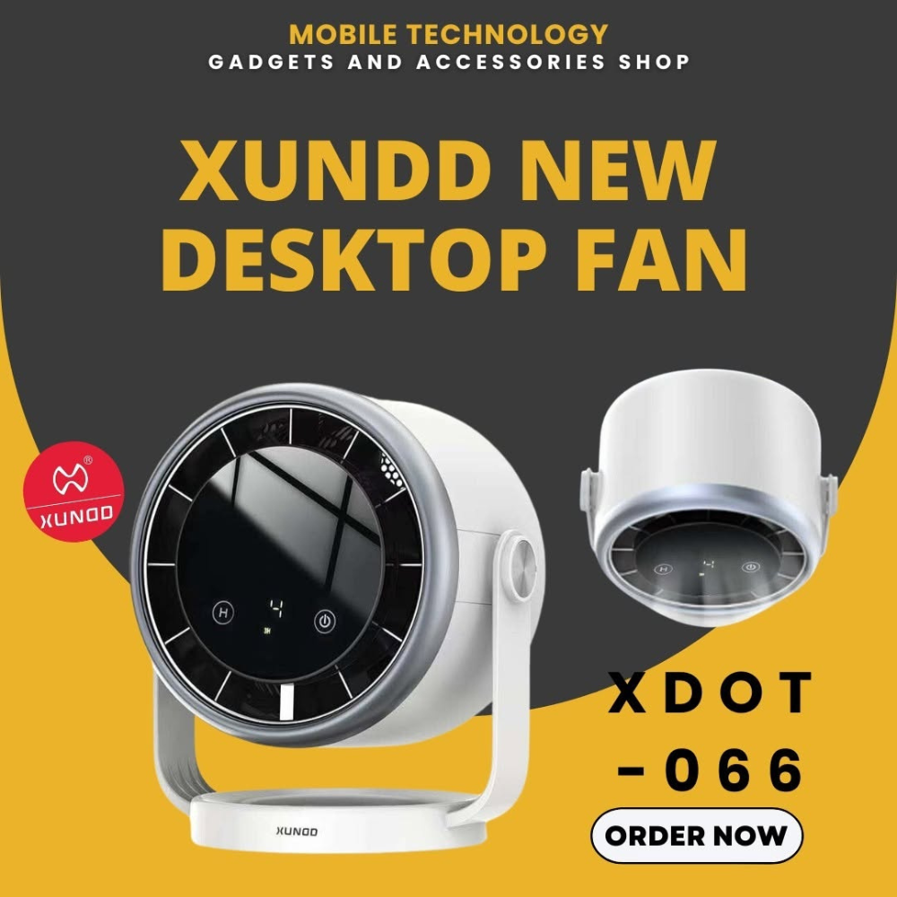 Xundd Silent Desktop Turbo Fan XDOT-066, ABS & PP Material, Ultra Quiet Operation, Compact Cooling Solution