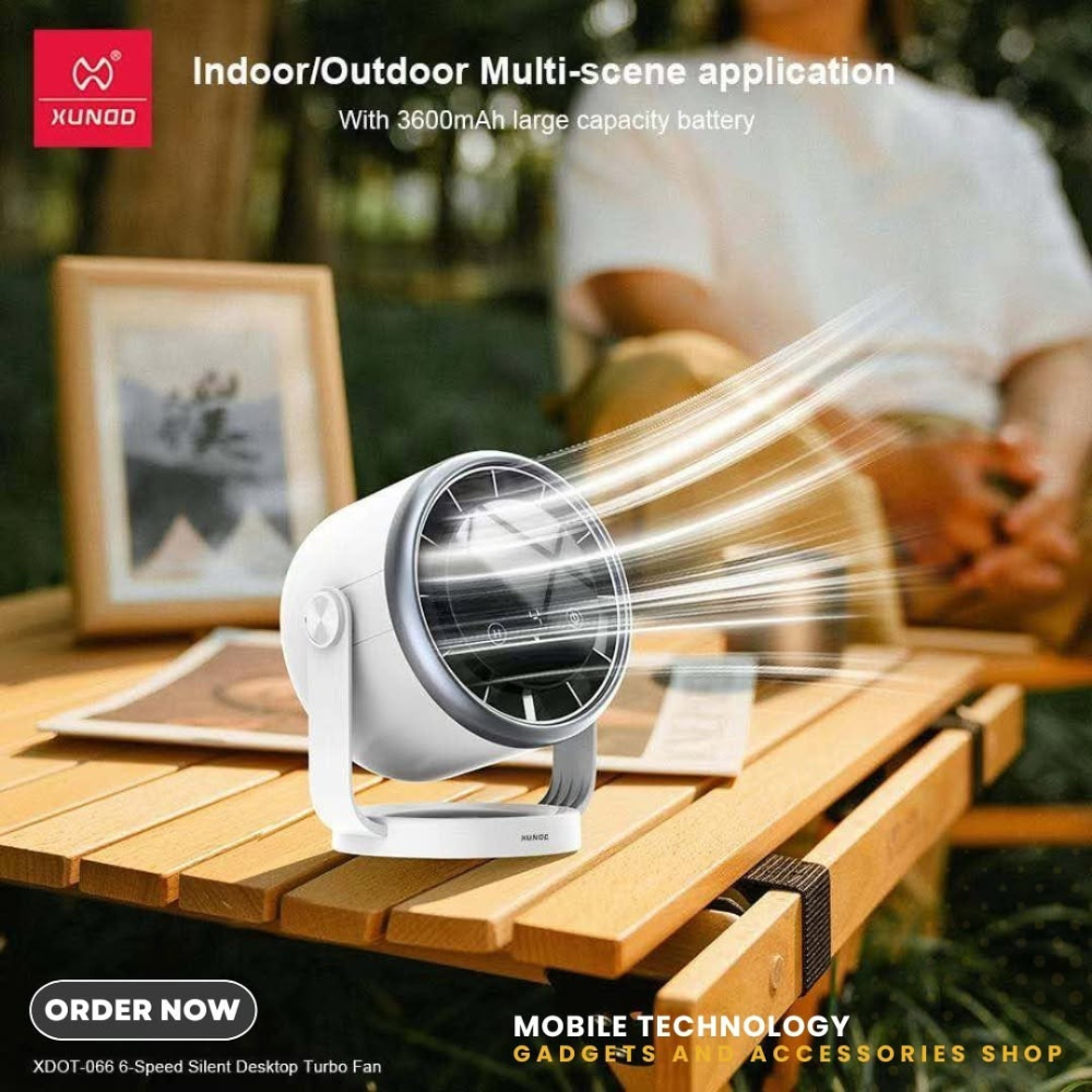 Xundd Silent Desktop Turbo Fan XDOT-066, ABS & PP Material, Ultra Quiet Operation, Compact Cooling Solution