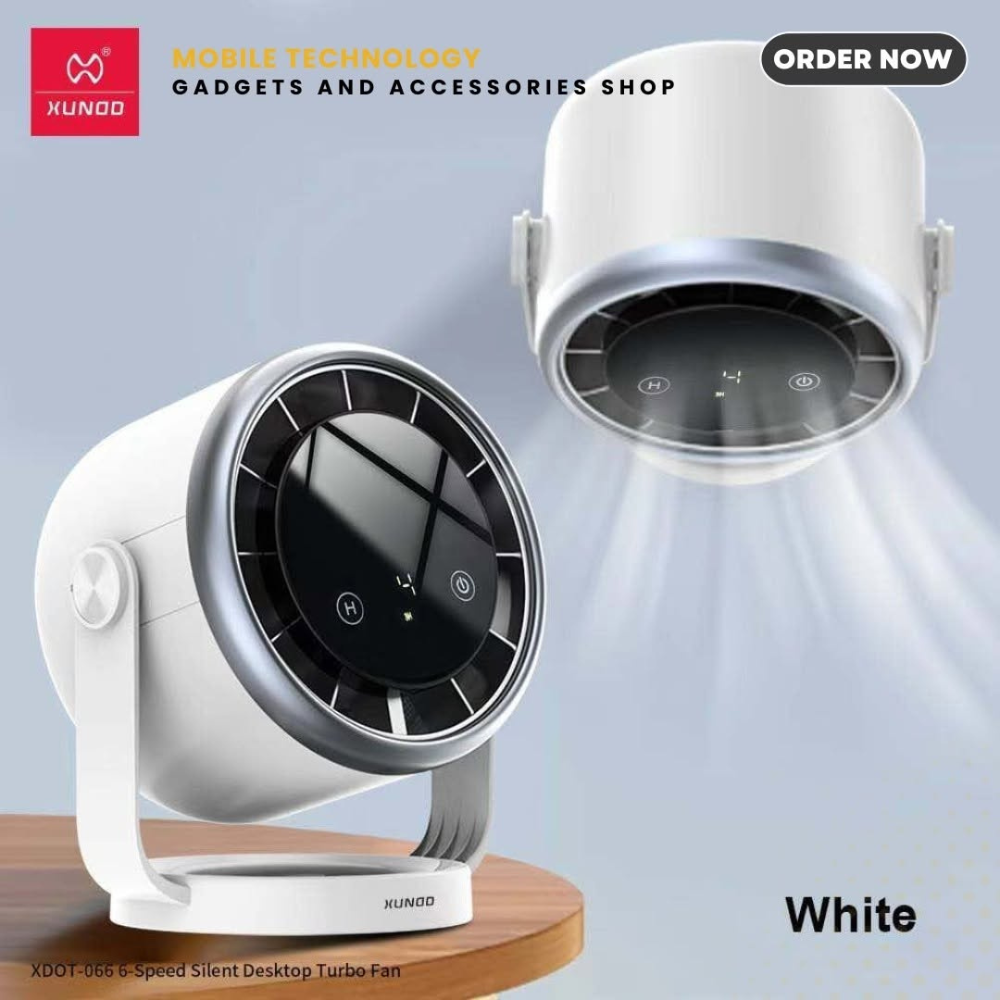 Xundd Silent Desktop Turbo Fan XDOT-066, ABS & PP Material, Ultra Quiet Operation, Compact Cooling Solution