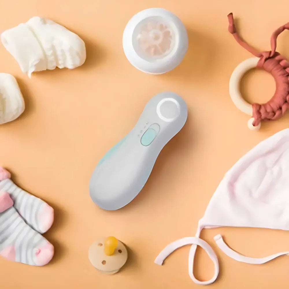 Porodo Baby Nail Trimmer Set with 360° Gentle Rotation, Interchangeable Heads, Night Light, Ergonomic Design – For Babies and Adults