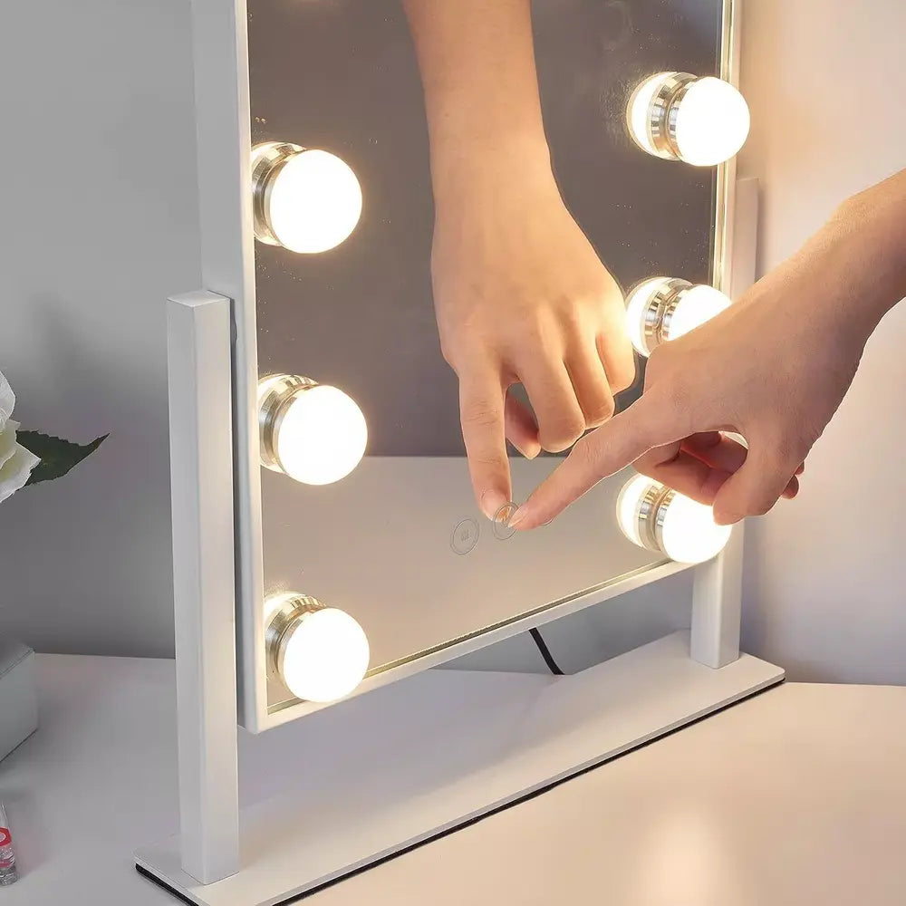 Green Lion LED Makeup Mirror with 9 Dimmable Bulbs 50,000-Hour Us