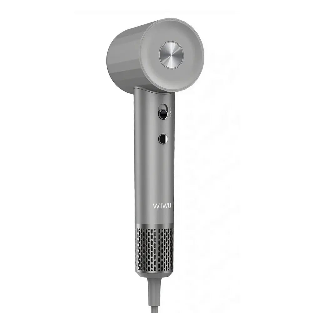 Wiwu Hypersonic Hair Dryer with Magnetic Air Nozzle Ionic Technology 1600W - Grey