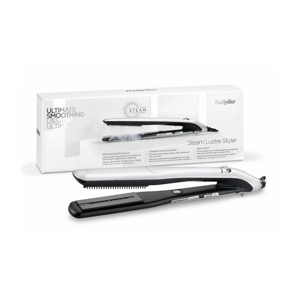 Babyliss Steam Lustre Professional Hair Straightener Advanced Ceramic Broad Heating Plate with 360° Steam Function