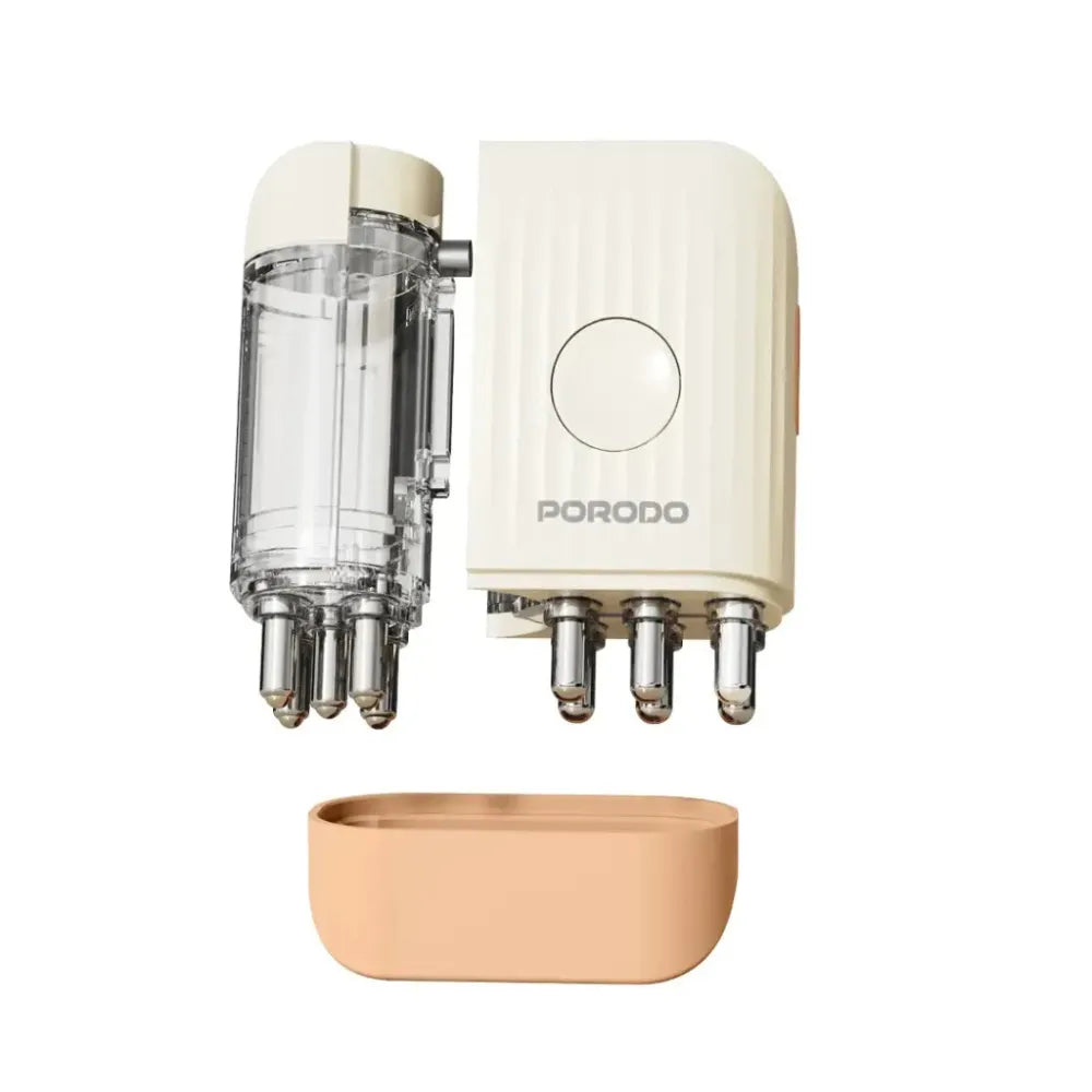Porodo Lifestyle EMS & Red Light Hair Oil Applicator Scalp Massager – 655nm Red Light, 2-Level EMS, Type-C Rechargeable, IPX5 Water Resistant