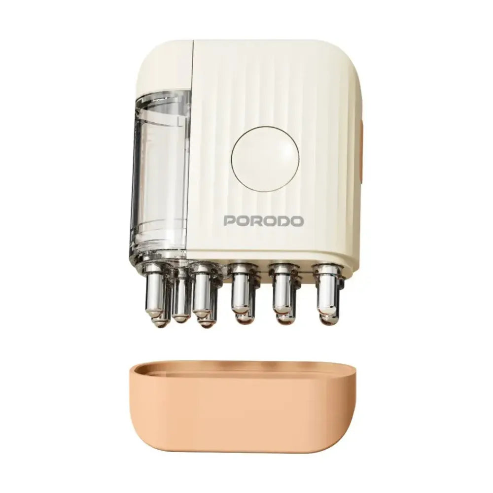 Porodo Lifestyle EMS & Red Light Hair Oil Applicator Scalp Massager – 655nm Red Light, 2-Level EMS, Type-C Rechargeable, IPX5 Water Resistant