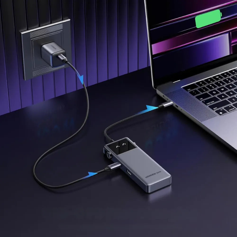 UGREEN 35998 Uno 6-in-1 USB-C Hub with 10Gbps Data Ports, 4K@60Hz HDMI, and PD100W