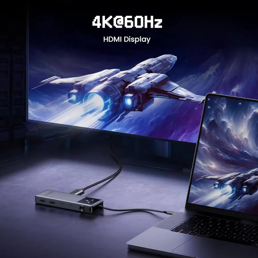 UGREEN 35998 Uno 6-in-1 USB-C Hub with 10Gbps Data Ports, 4K@60Hz HDMI, and PD100W