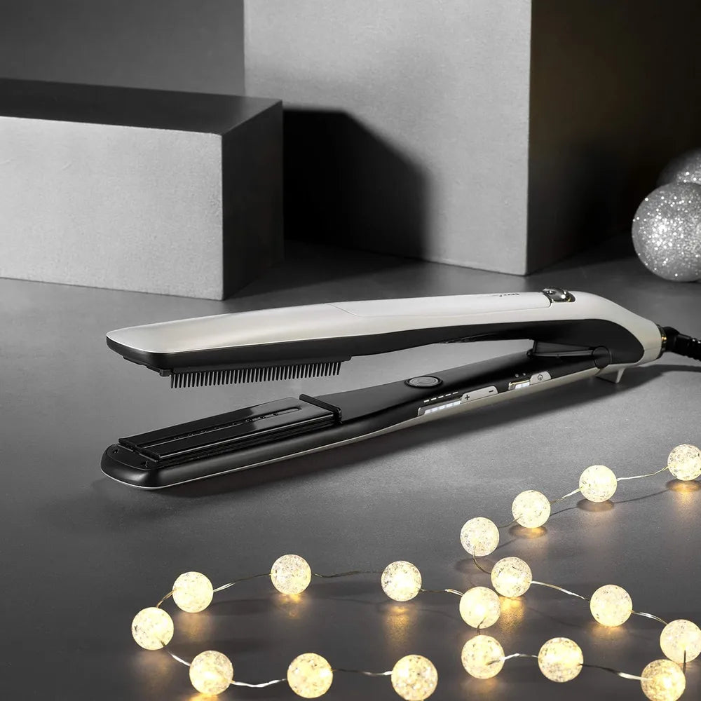 Babyliss Steam Lustre Professional Hair Straightener Advanced Ceramic Broad Heating Plate with 360° Steam Function