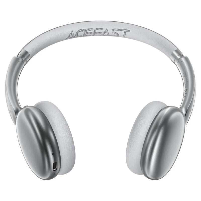 ACEFAST H8 Wireless Headphones Bluetooth 5.4 with 30dB ANC, 60H Battery, HiFi Sound, HD Mic, Rotatable Earcups - Silver