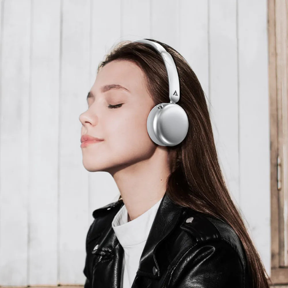 ACEFAST H8 Wireless Headphones Bluetooth 5.4 with 30dB ANC, 60H Battery, HiFi Sound, HD Mic, Rotatable Earcups - Silver