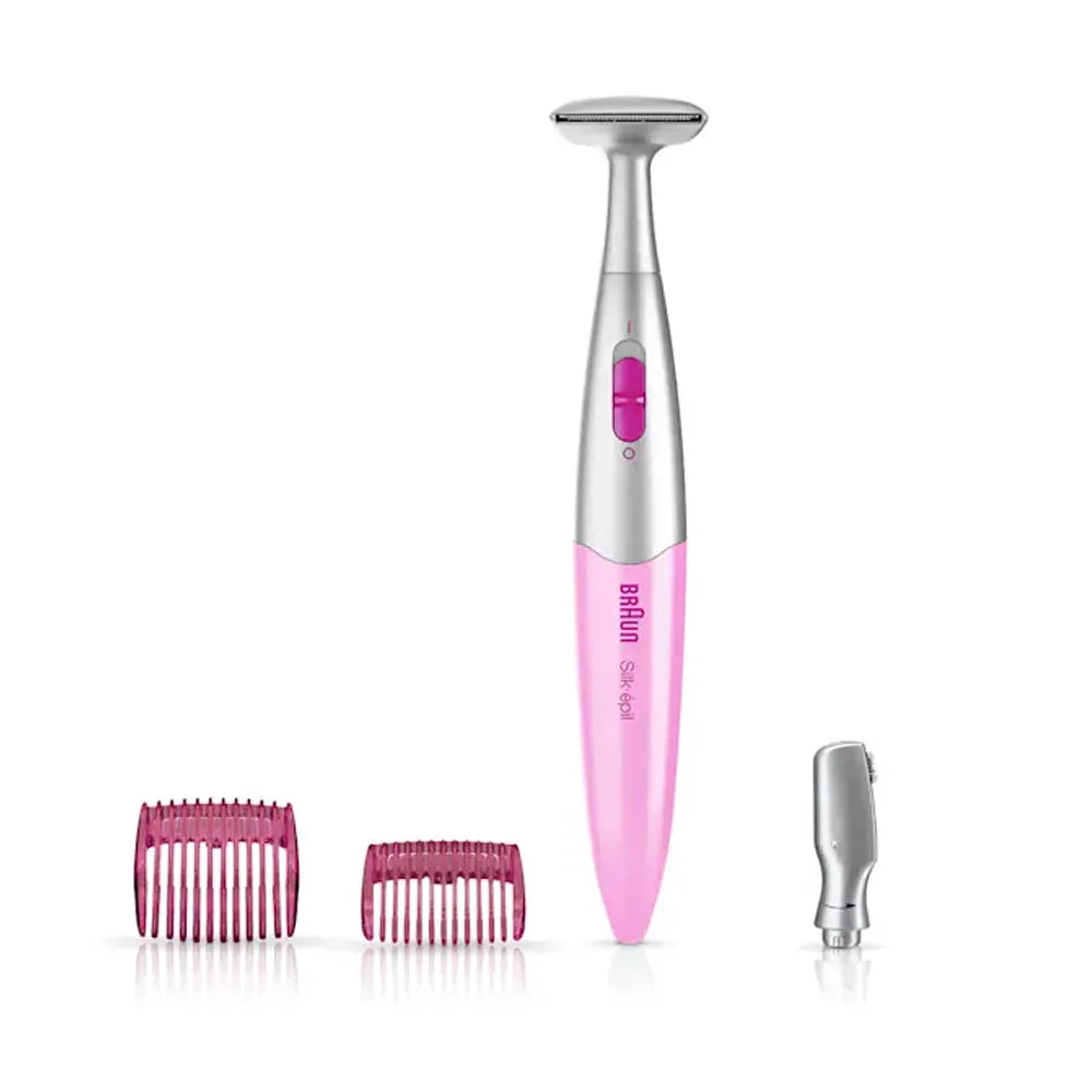 Braun Silk Epil 3 in 1 Trimmer Hair Removal for Women AAA Batteries 120 Min Battery Life - Pink