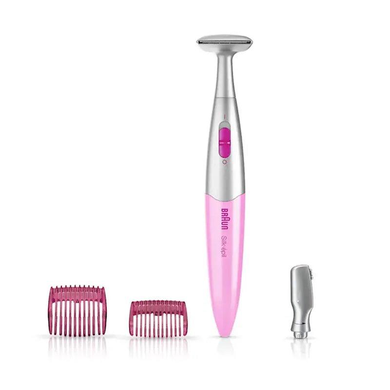 Braun Silk Epil 3 in 1 Trimmer Hair Removal for Women AAA Batteries 120 Min Battery Life - Pink