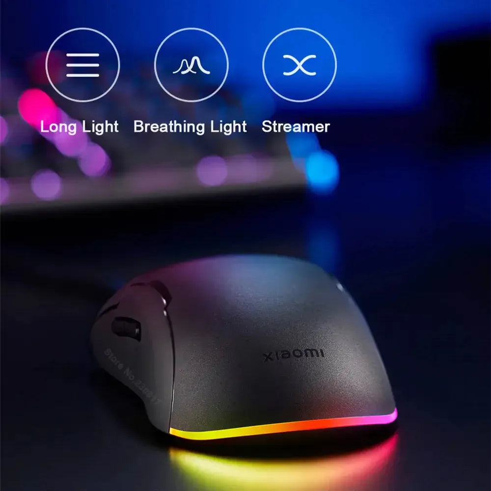 Xiaomi Gaming Mouse Lite Wired USB with 5-Level Adjustable DPI, TTC Gold Microswitch & RGB Lighting – Windows & macOS Compatible