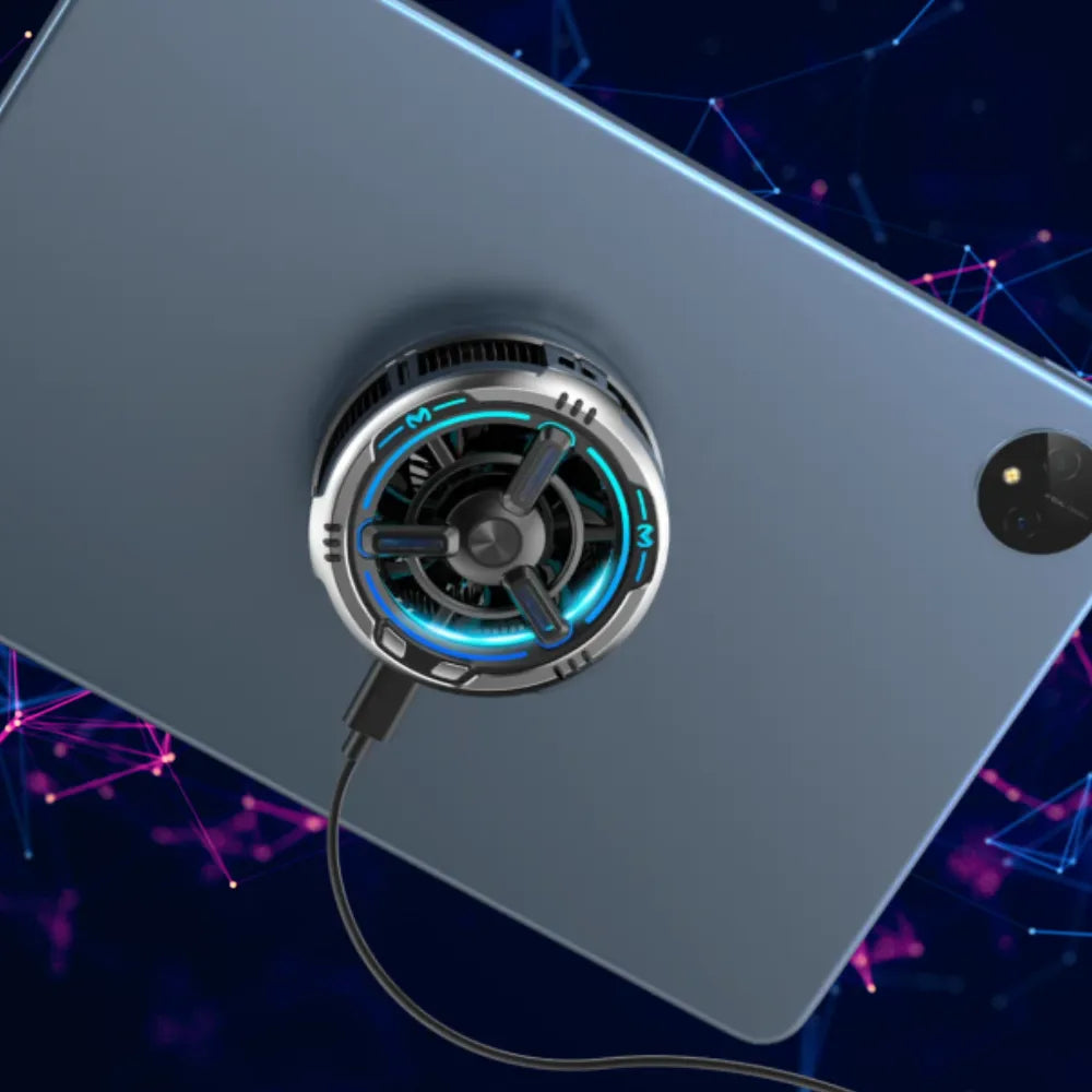 MEMO CX09 Phone & Tablet Cooler with 3-Speed Cooling, Dual Semiconductor & Fan Technology, Magnetic Mount, USB-C Powered