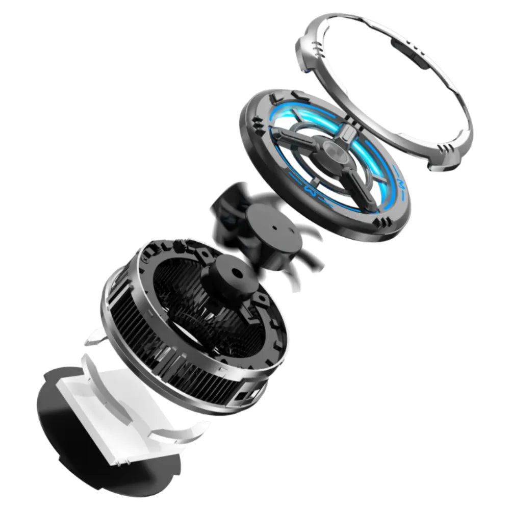 MEMO CX09 Phone & Tablet Cooler with 3-Speed Cooling, Dual Semiconductor & Fan Technology, Magnetic Mount, USB-C Powered