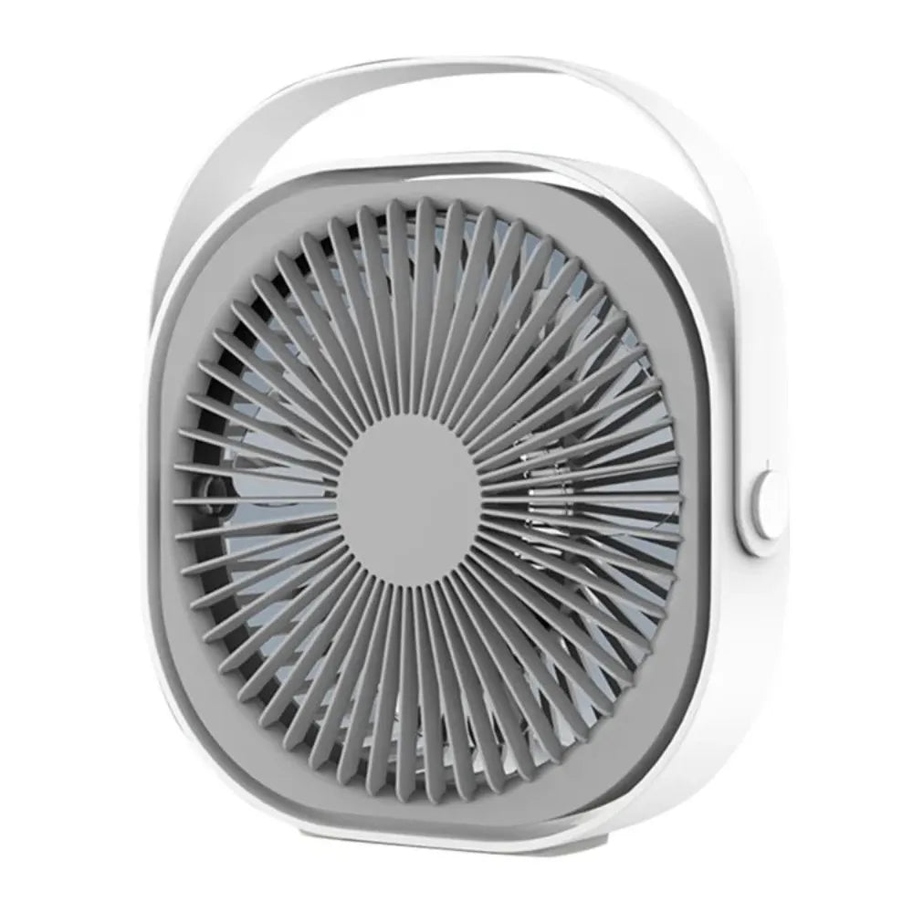 XUNDD M102 Portable Desktop Fan – 6-Inch 360° Adjustable, 1500mAh Battery, 3-Speed, USB Rechargeable – White