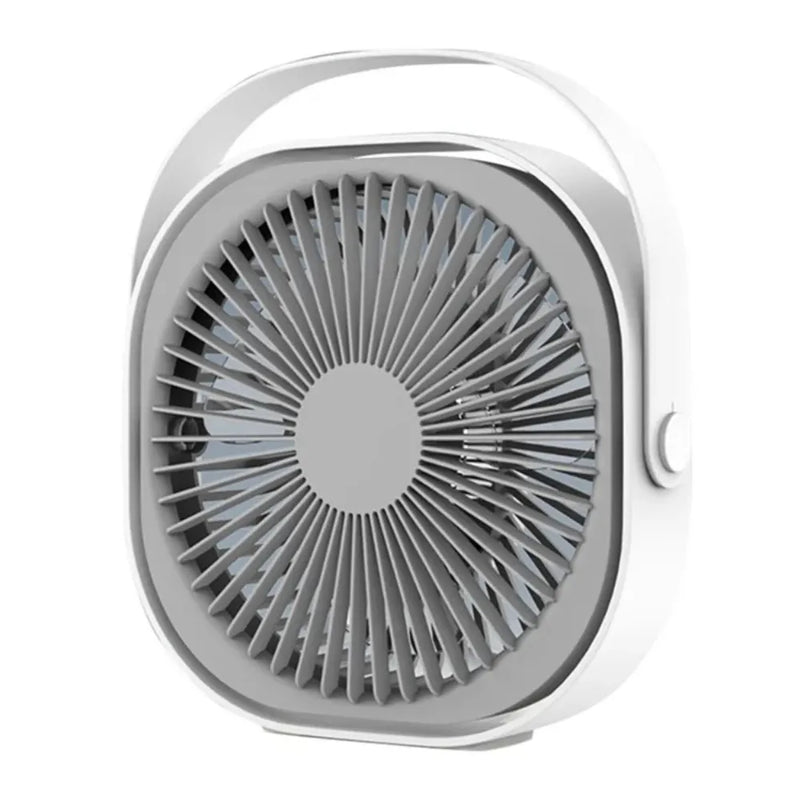 XUNDD M102 Portable Desktop Fan – 6-Inch 360° Adjustable, 1500mAh Battery, 3-Speed, USB Rechargeable – White