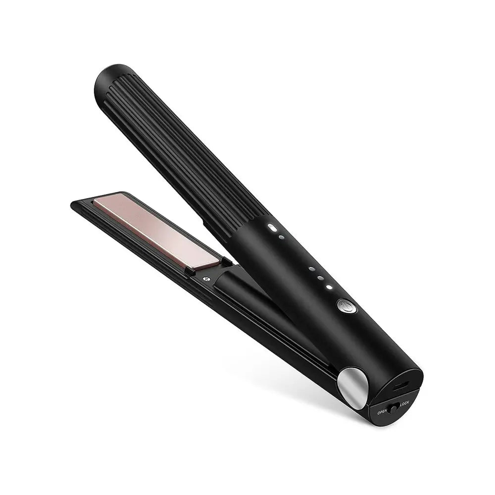 K-Skin Wireless Hair Straightener Tourmaline Ceramic Up To 200°C USB Rechargeable - Black