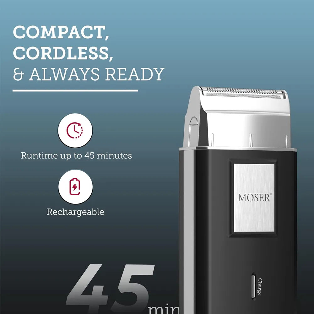 Moser Cordless Mobile Shaver for Men Battery Powered Up to 90 Minutes