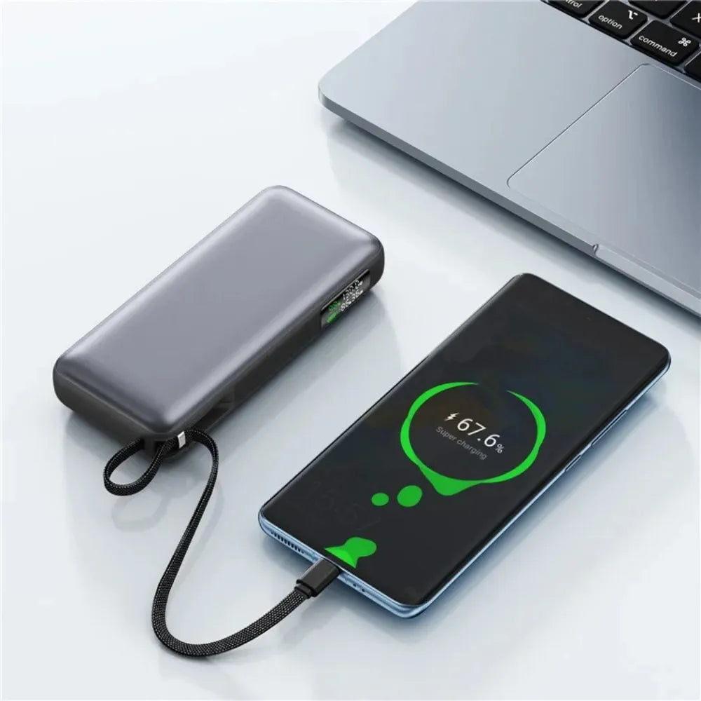 ACEFAST M22 20000mAh PD130W Power Bank with Built-in USB-C Cable – Fast Charging for Laptops, Tablets & Phones, LED Display