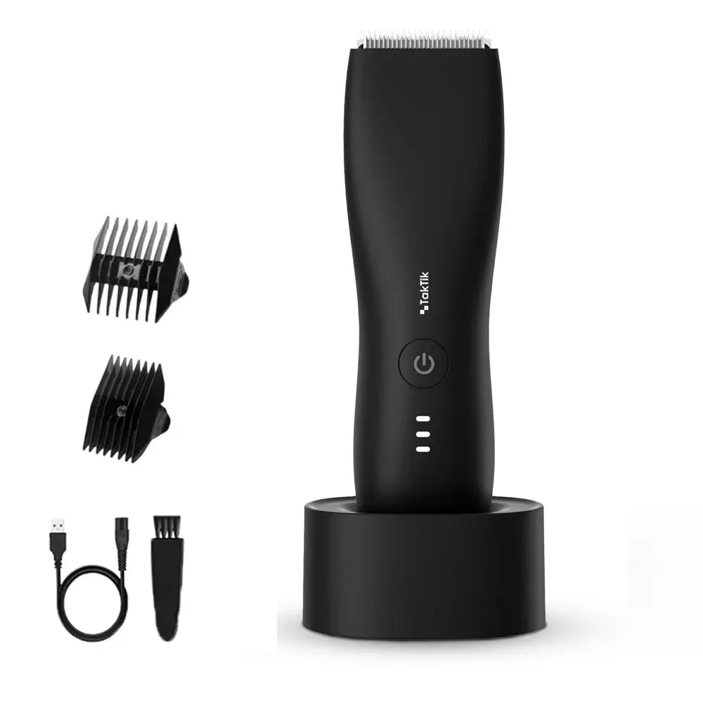 Taktik Body Hair Trimmer For Men Type-C Rechargeable Ceramic Blades