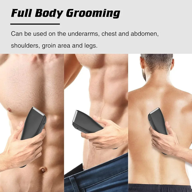 Taktik Body Hair Trimmer For Men Type-C Rechargeable Ceramic Blades
