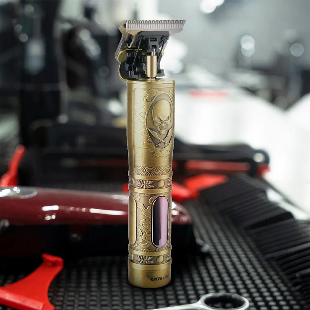 Green Lion Pirates Hair Trimmer with LCD Display Type-C Rechargeable