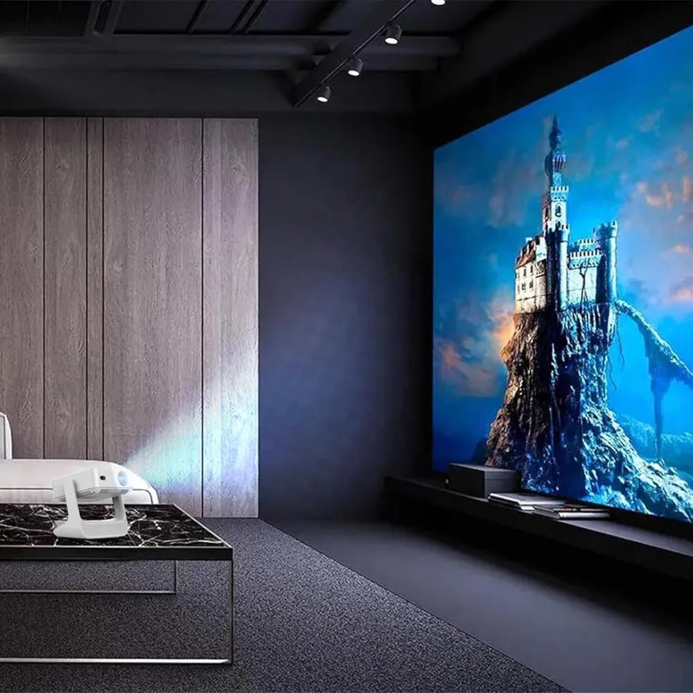 Touch Play Full HD Smart Projector 1080p, 11000 Lumens, World’s First Touchscreen with Auto Focus, Dual WiFi BT5.0 HDMI USB, 10W Speaker