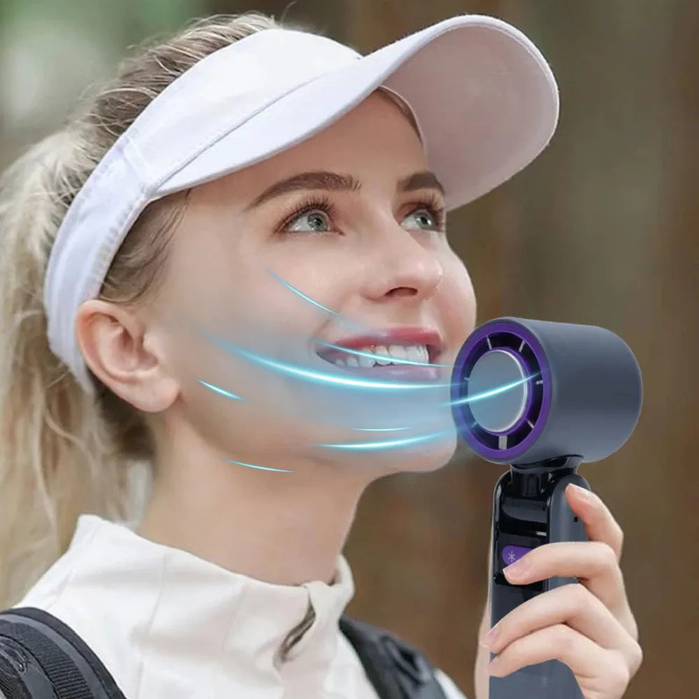 HG Handheld Cooling Fan with LED Display – High-Speed, USB Rechargeable